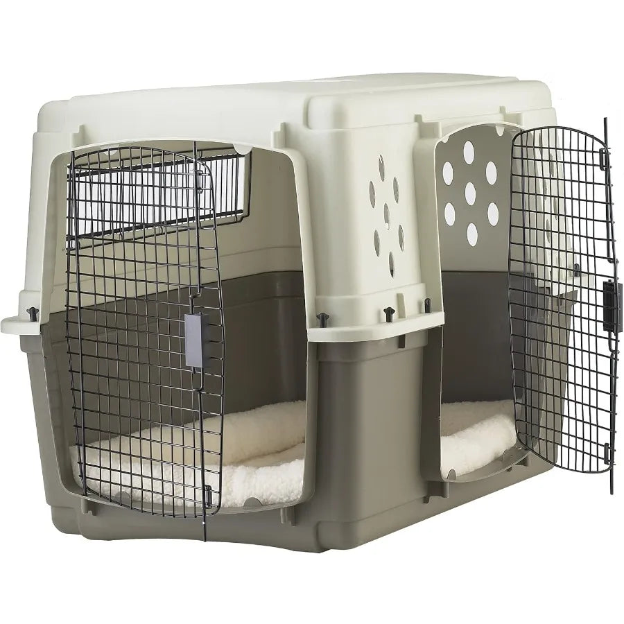 High-concerned Two Door Dog Crate For Air Travel And Home