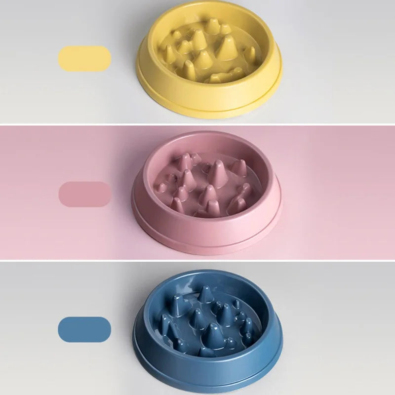 8.86" Diameter Pet Slow Food Bowl Small Dog Choke-proof Bowl Non-slip Slow Food Feeder Dog Rice Bowl for Cats and Dogs