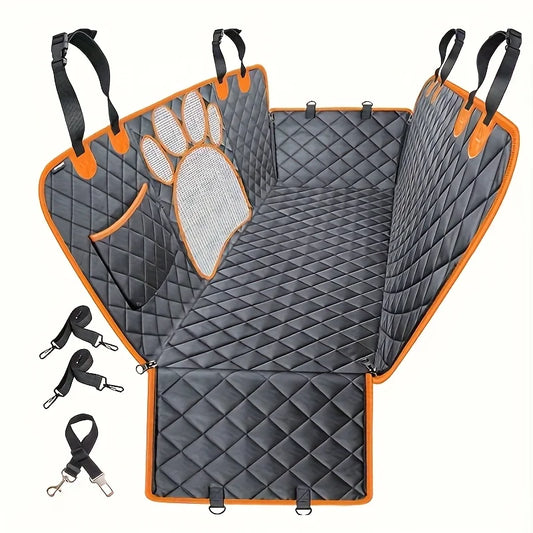 Dog Seat Cover, Pet Dog Seat Cover, Hammock Heavy Duty Scratch Resistant Anti Slip Durable Soft Pet Rear Seat Cover for Cars, Tr