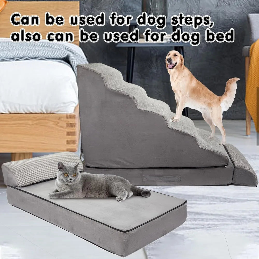 High-concerned Soft Dog Stairs for High Beds