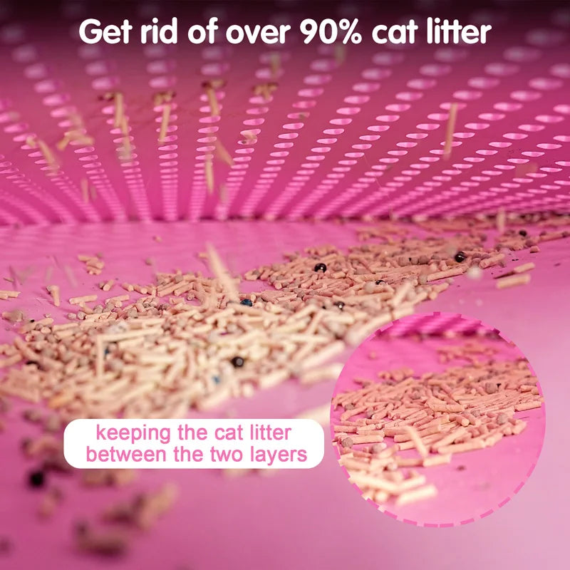Cat Litter Mat Double Layer Honeycomb Trapping Non Slip Waterproof